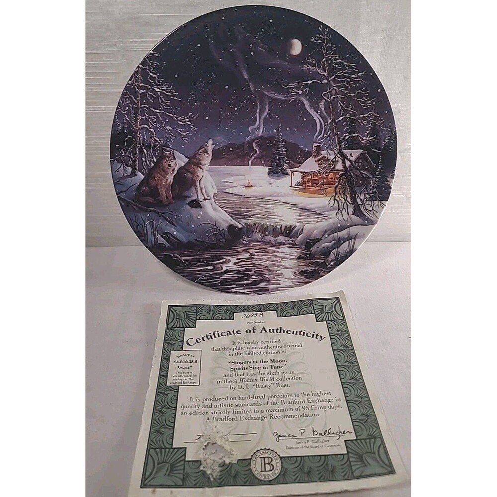 The Bradford Echange Plate. Singers At The Moon. Collectors Plate